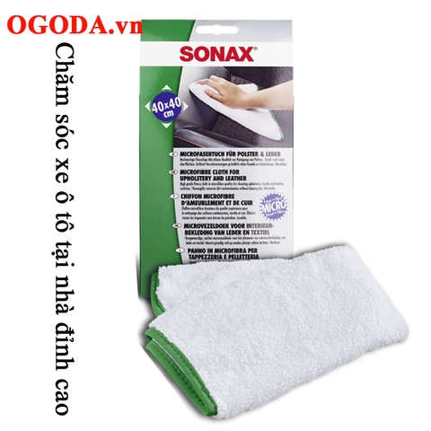 Khăn siêu sợi lau nội thất 40*40cm - SONAX Microfibre cloth for Upholstery & Leather