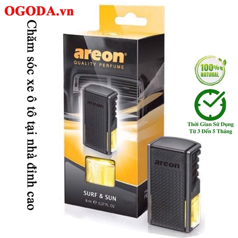 Nước hoa kẹp cửa gió điều hòa ô tô - Areon Sport Lux Surf & Sun (Dịu Nhẹ & Năng Động)