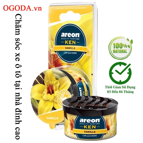 Sáp thơm ô tô areon tinh dầu thiên nhiên hương Vani Ngọt Ngào - Areon Ken Vanilla ( Ngọt Ngào )
