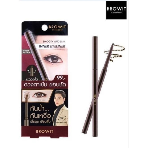 Browit By Nongchat Kẻ Mắt Sáp Smooth And Slim Inner Eyeliner - #Deep Brown