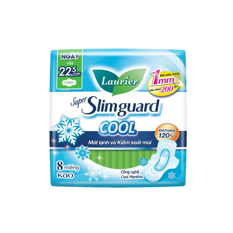 Băng Vệ Sinh Laurier Siêu Mỏng Mát Lạnh 22.5cm 8M