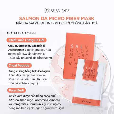 Bebalance Idebenone Micro Fiber Mask - Salmon Da