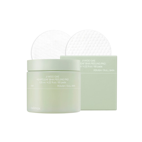 Celimax Toner Pad Jiwoogae Heartleaf BHA Peeling Pad 125ml (60 Pads)