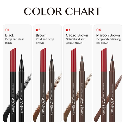 Clio Kẻ Mắt Kill Black Superproof Brush Liner - Brown