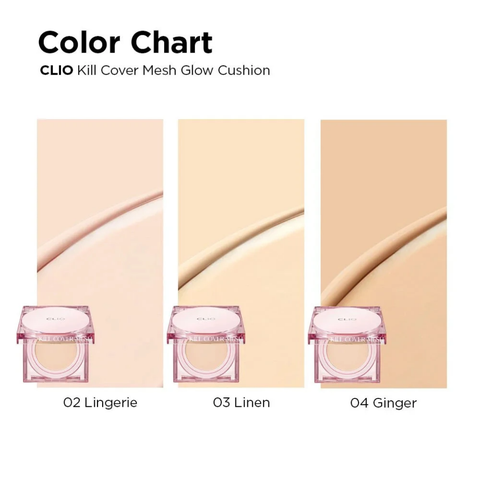 Clio Phấn Nước Kill Cover Mesh Glow Cushion - Hồng  - 03 LINEN