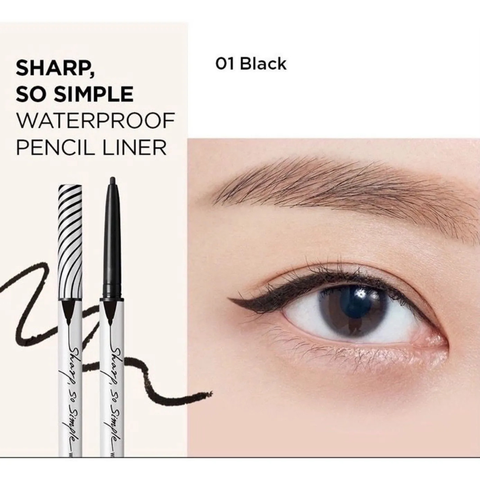 Clio Sáp Kẻ Mắt Sharp So Simple Waterproof - 01 Black