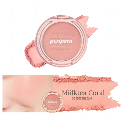 Peripera Má Hồng Sunshine Cheek  - 02 Milktea Coral
