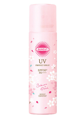 Kose Suncut UV Protect Spray Sakura & Peach SPF50+ PA++++ Limited Edition 90g D/C