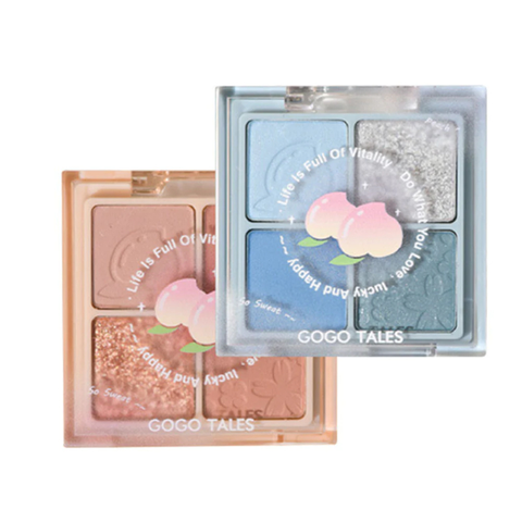 Gogo Tales Amoy Likes Blush Eyeshadow Palette Bảng Mắt 2 Tầng 4 Ô Màu Kèm Phấn Má
