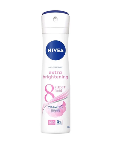 Nivea Xịt Khử Mùi Extra Brightening 8 Super Food Spray - Vitamin C