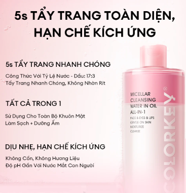 Colorkey Micellar Cleansing Water In Oil All-In-1