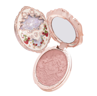 Flower Knows Má Hồng Strawberry Rococo Series Embossed Blush - 01 Angel Chanson
