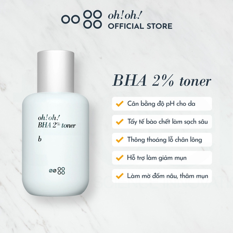 Oh Oh Nước Cân Bằng 2% BHA Toner - 75ml