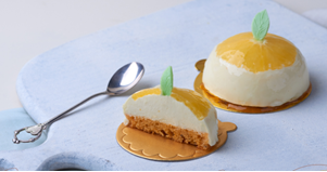 Bánh Mousse Cam Hạt Chia