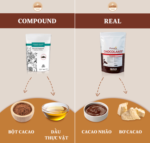Sự Khác Biệt Giữa Socola Nguyên Chất Và Socola Compound