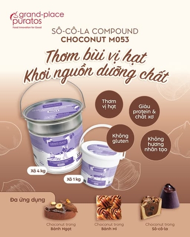 Sô-cô-la compound ChocoNut M053 12x1 KG - 4029153