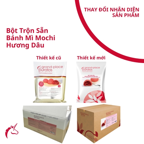 Bột trộn sẵn bánh mì Mochi Dâu_1kg_4022335