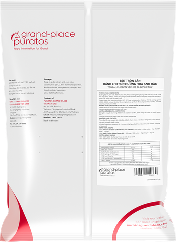 Bột Trộn Bánh Chiffon Hương Hoa Anh Đào (Sakura) 1kg - 4026208