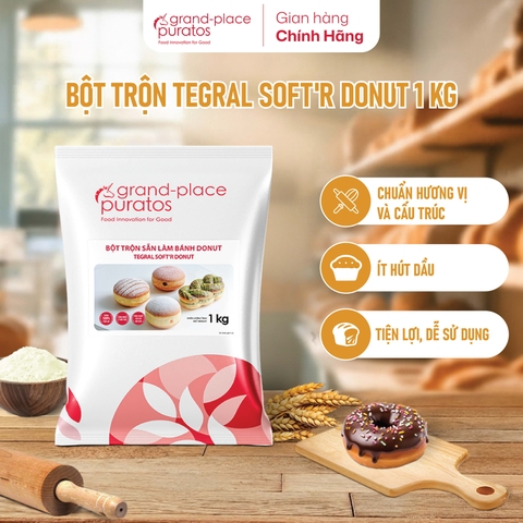 BỘT TRỘN TEGRAL SOFT'R DONUT CAR 1kg -4017376