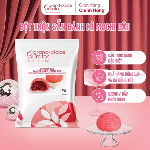 Bột trộn sẵn bánh mì Mochi Dâu_1kg_4022335