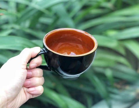 HN Tách capu đen lòng nâu 200ml