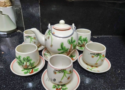 Bộ trà vẽ xương rồng