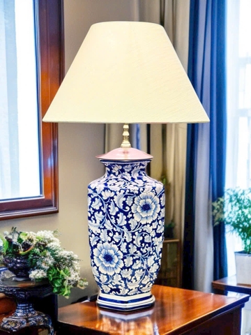 Đèn dáng Lục lăng vẽ NM H70-75