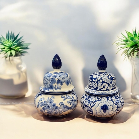 Hũ nắp vẽ VN (dưới 25cm)