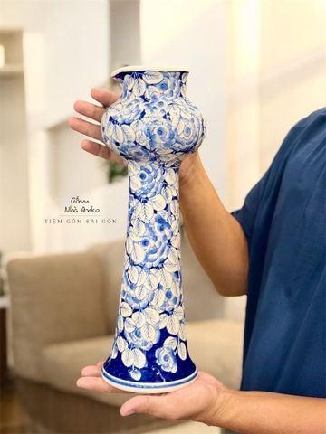 Bình búp bê chân dài vẽ NM 40x10