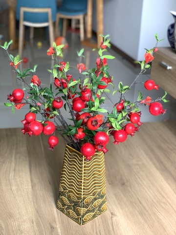 Bình vuông khắc cá DB H30