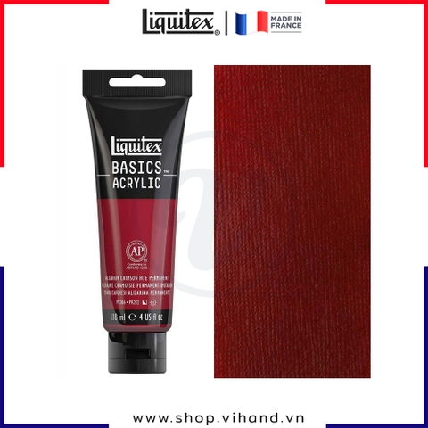 Màu vẽ đa chất liệu Liquitex Basics Acrylic Alizarin Crimson Hue Permanent #116 – 118ml (4Oz)
