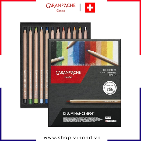 Bộ bút chì màu Caran d'Ache Luminance - 12 màu