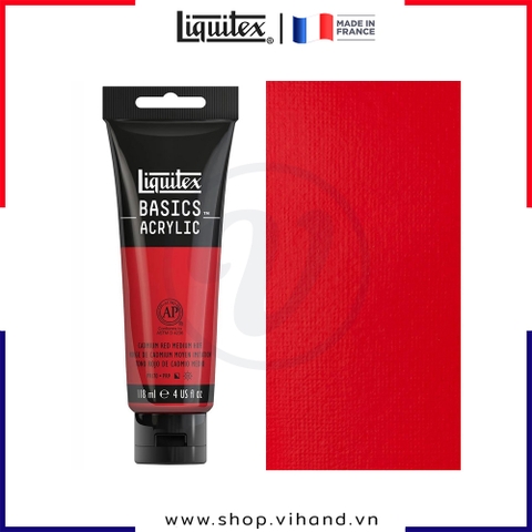 Màu vẽ đa chất liệu Liquitex Basics Acrylic Cadmium Red Medium Hue #151 – 118ml (4Oz)
