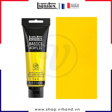 Màu vẽ đa chất liệu Liquitex Basics Acrylic Cadmium Yellow Light Hue #159 – 118ml (4Oz)