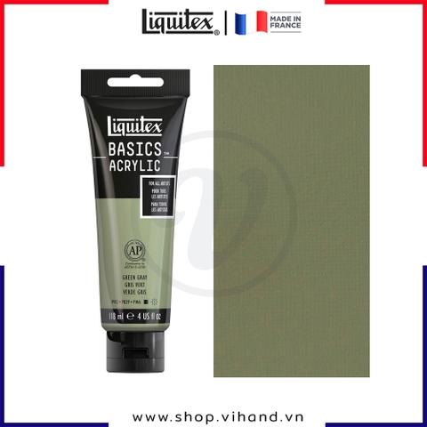 Màu vẽ đa chất liệu Liquitex Basics Acrylic Green Gray #205 – 118ml (4Oz)