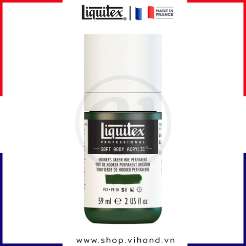 Màu acrylic vẽ vải cao cấp Liquitex Soft Body 224 Hooker’s Green Hue Permanent - 59ml (2Oz)