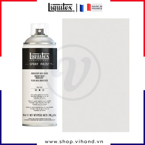 Bình sơn xịt cao cấp Liquitex Professional Spray Paint 239 Iridescent Rich Silver - 400ml