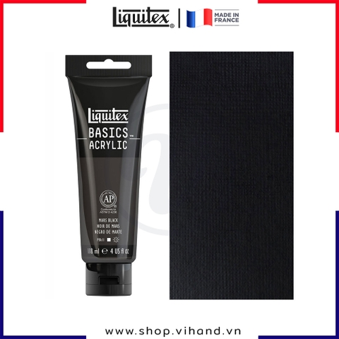 Màu vẽ đa chất liệu Liquitex Basics Acrylic Mars Black #276 – 118ml (4Oz)