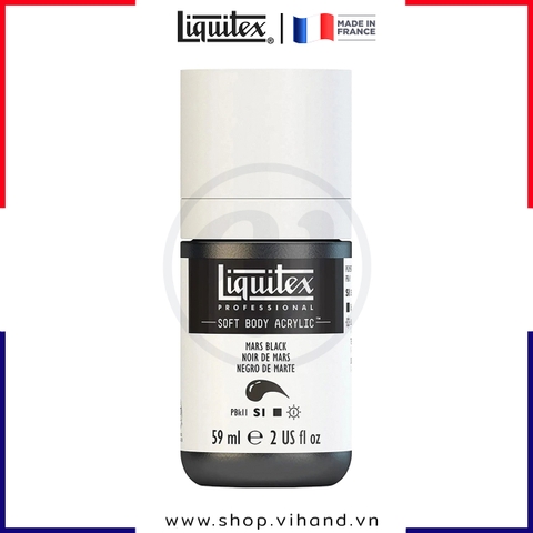 Màu acrylic vẽ vải cao cấp Liquitex Soft Body 276 Mars Black - 59ml (2Oz)