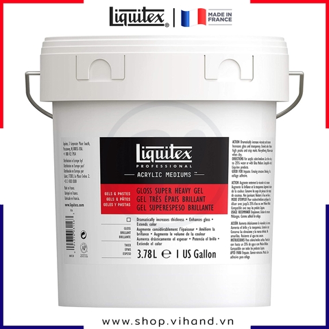 Dung môi dạng gel siêu đặc, tăng độ bóng màu acrylic Liquitex Professional Gloss Super Heavy Gel - 3.78L (128Oz)