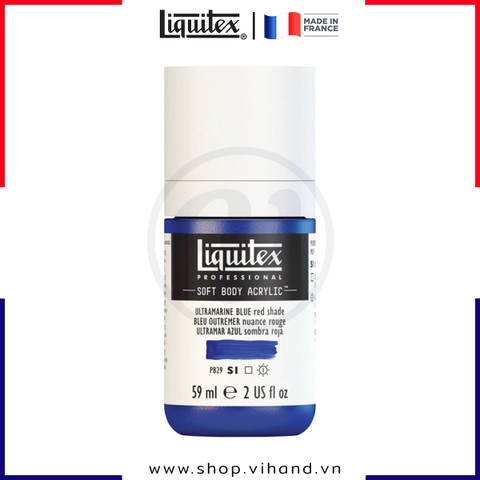 Màu acrylic vẽ vải cao cấp Liquitex Soft Body 382 Ultramarine Blue Red Shade - 59ml (2Oz)