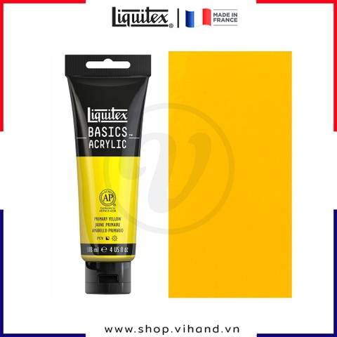 Màu vẽ đa chất liệu Liquitex Basics Acrylic Primary Yellow #410 – 118ml (4Oz)