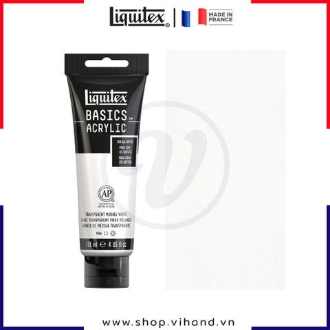 Màu vẽ đa chất liệu Liquitex Basics Acrylic Transparent Mixing White #430 – 118ml (4Oz)