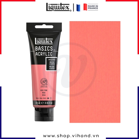 Màu vẽ đa chất liệu Liquitex Basics Acrylic Rose Pink #048 – 118ml (4Oz)