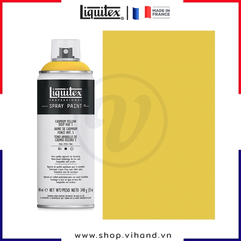 Bình sơn xịt cao cấp Liquitex Professional Spray Paint 5163 Cadmium Yellow Deep Hue 5 - 400ml