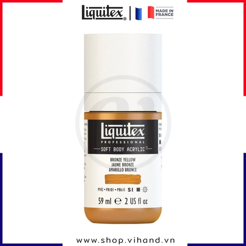 Màu acrylic vẽ vải cao cấp Liquitex Soft Body 530 Bronze Yellow - 59ml (2Oz)