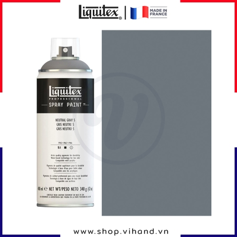 Bình sơn xịt cao cấp Liquitex Professional Spray Paint 5599 Neutral Gray 5 - 400ml