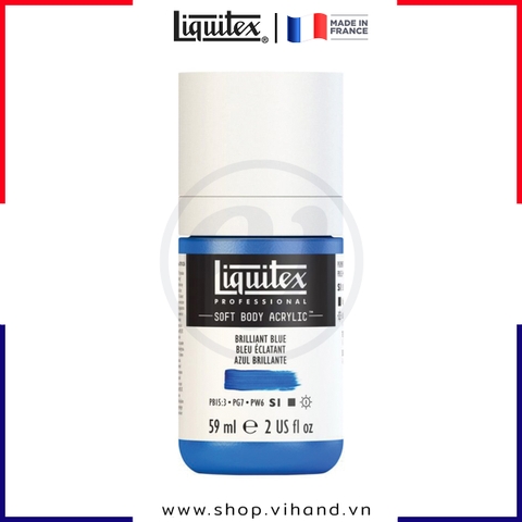 Màu acrylic vẽ vải cao cấp Liquitex Soft Body 570 Brilliant Blue - 59ml (2Oz)