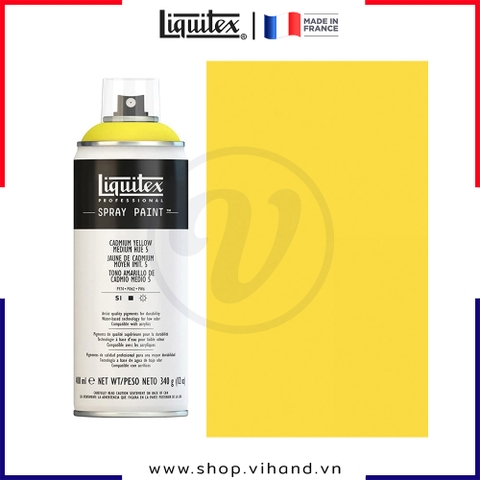 Bình sơn xịt cao cấp Liquitex Professional Spray Paint 5830 Cadmium Yellow Medium Hue 5 - 400ml