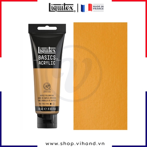 Màu vẽ đa chất liệu Liquitex Basics Acrylic Naples Yellow Hue #601 – 118ml (4Oz)